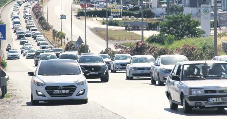 Dönüş yolunda yoğun trafik