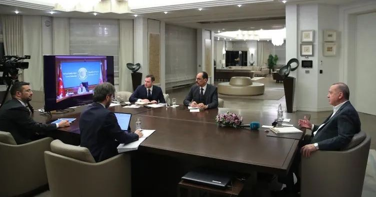 Başkan Erdoğan kabineyle video konferansla görüştü