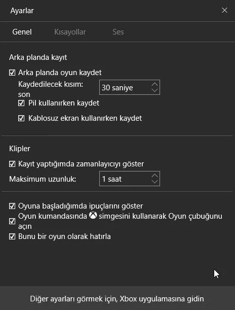 windows 10 da ekran videosu nasil