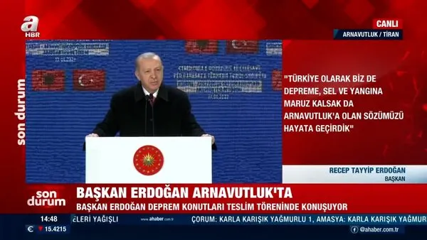 Başkan Erdoğan'dan Arnavutluk'ta deprem konutları teslim töreninde önemli açıklamalar