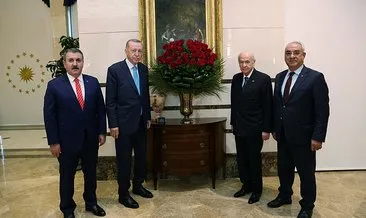 Cumhur İttifakı liderlerinden Başkan Erdoğan’a geçmiş olsun ziyareti