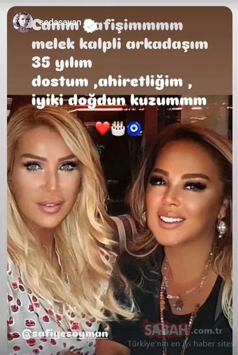 Sosyal medyada yine gündem oldu! Seda Sayan Safiye Soyman’ın doğum gününü kutladı, ama yine o filtreyle!