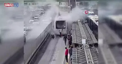 Sefaköy’de metrobüs yangını | Video