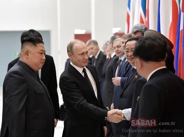 Kim Jong Un ve Putin bir araya geldi! İşte ilk görüntüler...