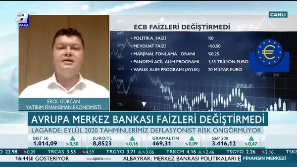 Ekonomist Erol Gürcan: AB’de deflasyon riski düşük
