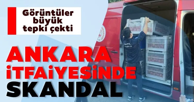 CHP’li Ankara itfaiyesinde skandal görüntü! İtfaiye aracı ile domates taşıdılar
