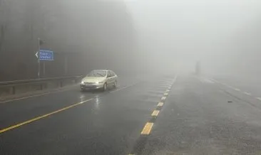Bolu Dağı’nda yoğun sis: Görüş mesafesi 30 metre!