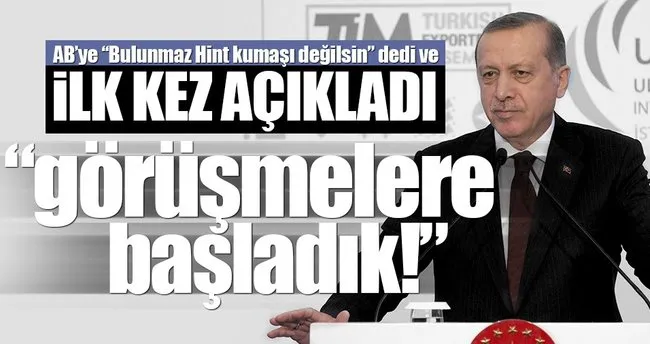 Cumhurbaşkanı Erdoğan: Alternatiflerle görüşmelere başladık