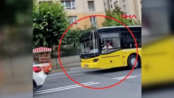 İstanbul'da otobüs ile inen yolcuyu takip edip küfürler yağdıran İETT şoförü kamerada