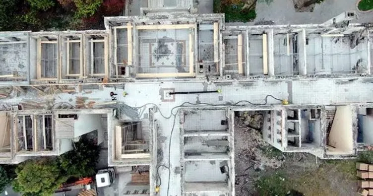 Balıklı Rum Hastanesi’nde çatı katı betonu atılmaya başlandı