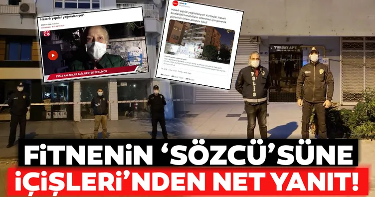 Fitnenin ’Sözcü’sü depremde de iş başında!