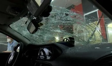 Esenler’de dehşet anları! Şoförü darbedip taksiye zarar verdiler