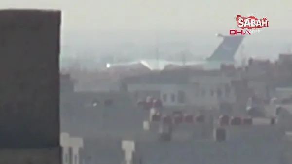 Kamışlı'daki Rus uçağı hareketliliği, Mardin Nusaybin'den böyle görüntülendi