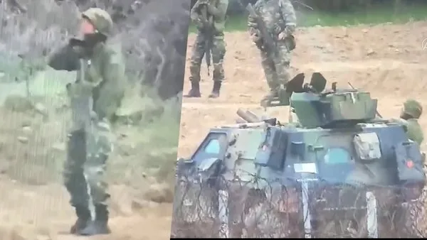 Sınırdaki Yunan askerlerin ateş açma anı kamerada! Yunanistan sınırında dehşet anları... | Video