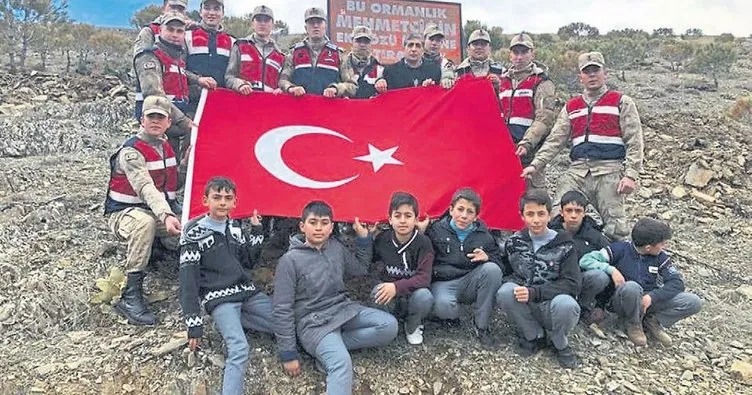 Jandarma fidanları toprakla buluşturdu