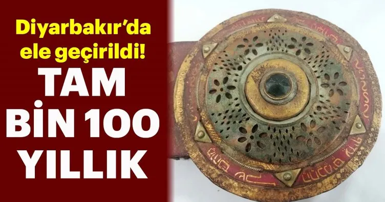 Diyarbakır’da altın yazmalı 1100 yıllık kitap ele geçirildi