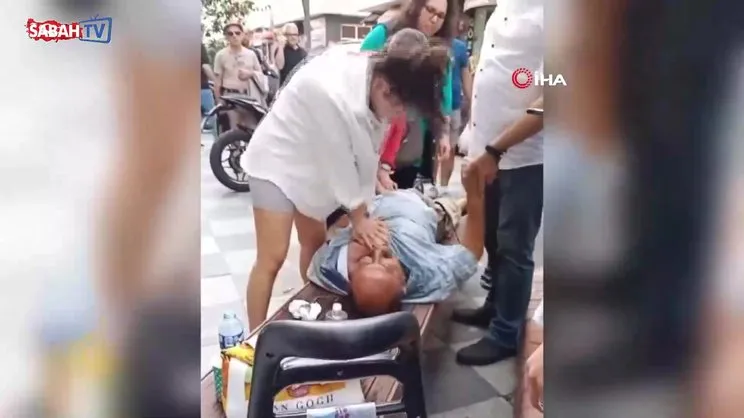 Cadde ortasında kalp krizi geçiren vatandaşa ilk müdahale hemşirelerden | Video