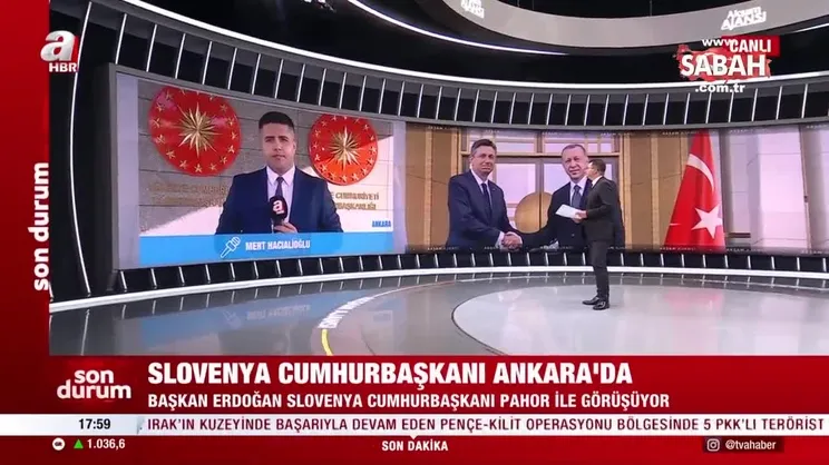 Son dakika: Başkan Erdoğan Ankara'da Slovenya Cumhurbaşkanı Pahor ile görüşüyor | Video