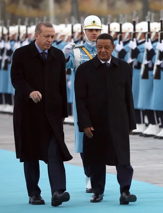Erdoğan, Etiyopya Cumhurbaşkanı Teshome’yi resmi törenle karşıladı