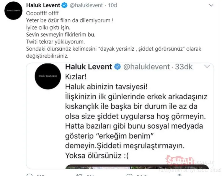 Haluk Levent cinayete kurban giden Pınar Gültekin üzerinden kadınlara verdiği tavsiye ile tepki çekti!