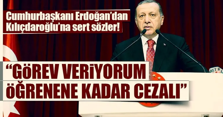 Cumhurbaşkanı Erdoğan: Kılıçdaroğlu’na öğrenme görevi veriyorum