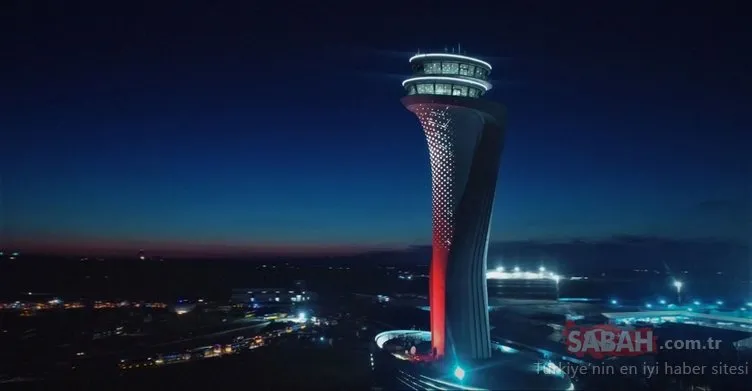 3. Havalimanı’nın kulesi ışık saçtı!