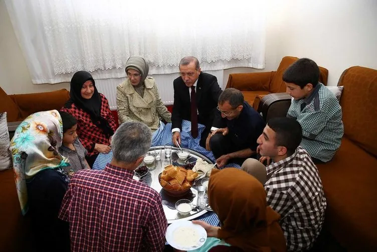 Cumhurbaşkanı Erdoğan iftar sofrasına konuk oldu