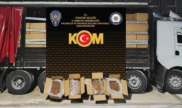 Kamyondan servet çıktı! 5 Milyonluk TL’lik kaçak tütün ele geçirildi #kirsehir
