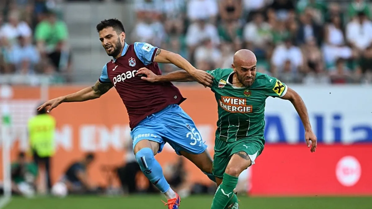 Trabzonspor Avrupa Ligi'ne veda etti! Fırtına, Rapid Wien'e boyun eğdi
