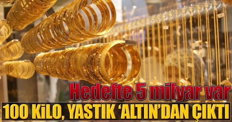 100 kilo, yastık ‘altın’dan çıktı