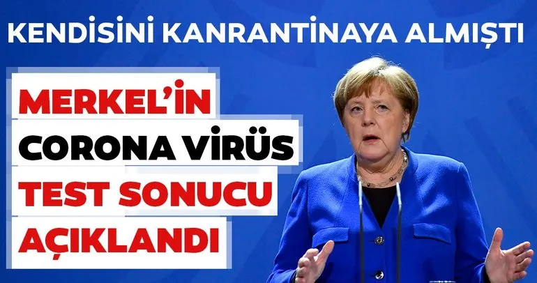 Son dakika: Almanya Başbakanı Angela Merkel’in corona virüs test sonucu belli oldu