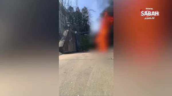 ABD askeri İsrail Büyükelçiliği önünde kendini yaktı 