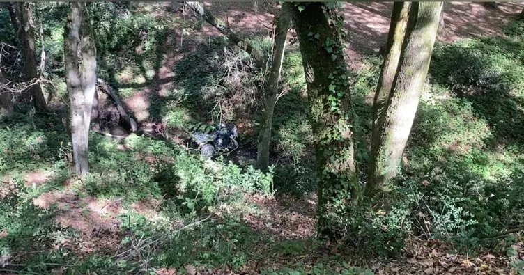 Sarıyer’de ATV kazası: Metrelerce yükseklikten uçtular!