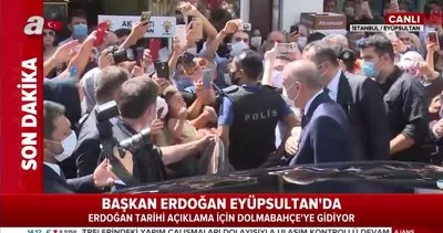 Son Dakika Haberi | Cumhurbaşkanı Erdoğan dev müjdeyi açıklamadan dakikalar önce Eyüpsultan Camii’nde | Video