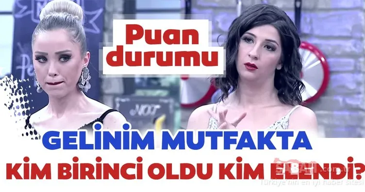 Gelinim Mutfakta kim birinci oldu kim elendi? 1 Kasım Gelinim Mutfakta puan durumu!