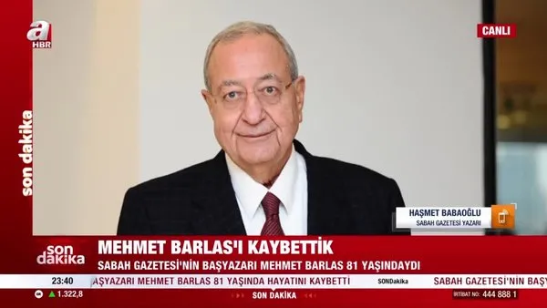 SON DAKİKA | Sabah Gazetesi Başyazarı Mehmet Barlas hayatını kaybetti | Video