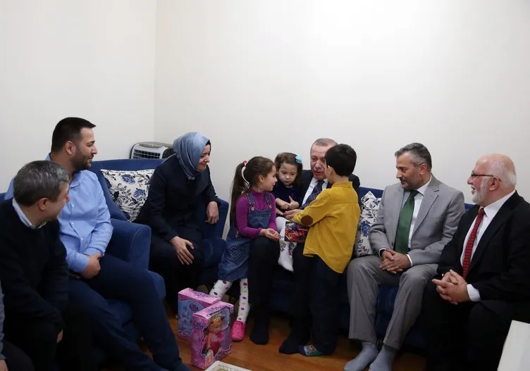 Cumhurbaşkanı Erdoğan’dan gazi evine ziyaret