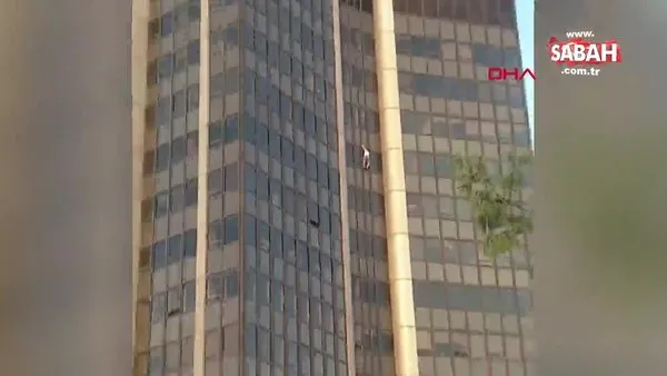 Fransa'da çılgın youtuber 58 katlı gökdelene çıplak elle böyle tırmandı | Video
