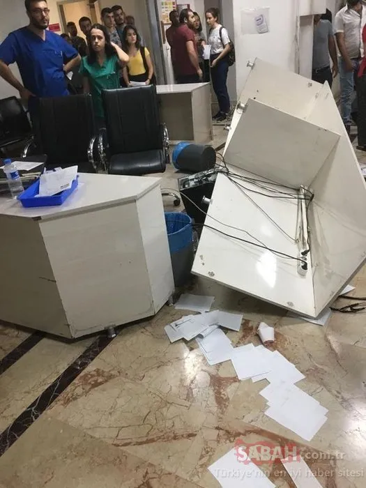 Gaziantep’te şoke eden olay! Doktora saldırdı, bilgisyarları parçaladı