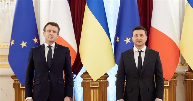 Macron ve Zelenskiy, Ukrayna-Rusya savaşını görüştü