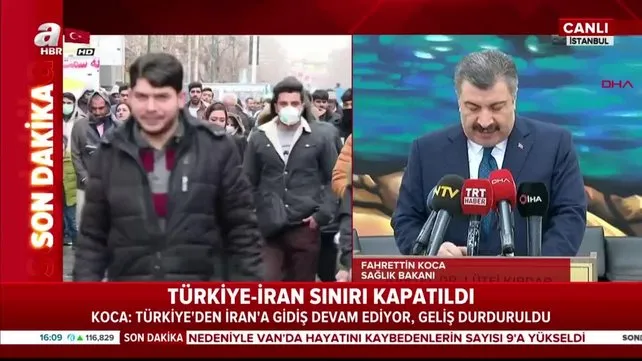 Türkiye - İran sınırı kapatıldı! Sağlık Bakanı Koca'dan flaş koronavirüs açıklaması | Video