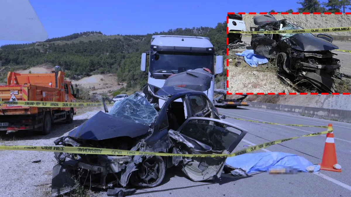 Antalya – Isparta otoyolunda feci kaza! Mermer yüklü TIR’la çarpışan otomobildeki çift hayatını kaybetti Antalya – Isparta otoyolunda feci kaza! Mermer yüklü TIR’la çarpışan otomobildeki çift hayatını kaybetti
