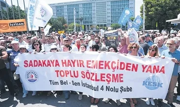 İBB yönetimine sözleşme protestosu