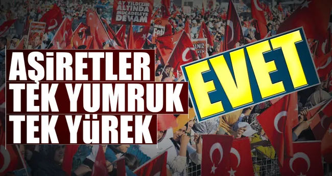 Aşiretler tek yumruk tek yürek ’Evet’