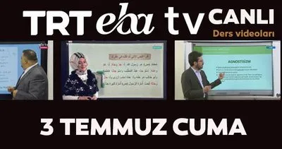 TRT EBA TV izle! 3 Temmuz 2020 Cuma ’Uzaktan Eğitim’ Ortaokul, İlkokul, Lise kanalları canlı yayın | Video