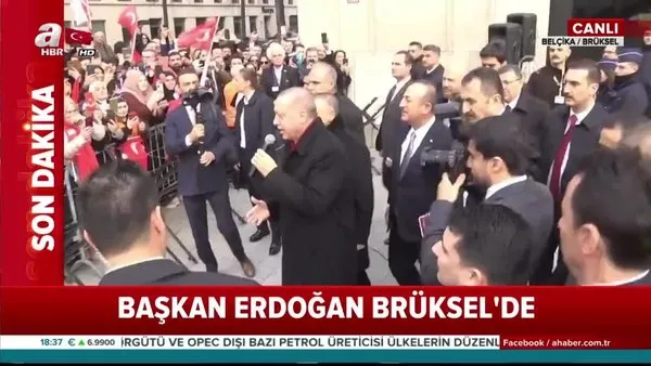 Başkan Erdoğan Belçika'da halka hitap etti