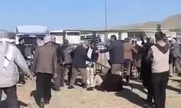 Hayvan pazarında kan döküldü