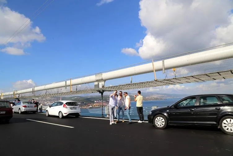 Osmangazi Köprüsü’nde selfie çekenlere ceza
