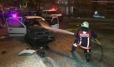 Kağıthane’de lüks araç kundaklandı!