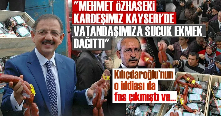 Cumhurbaşkanı Erdoğan: Mehmet Özhaseki kardeşimiz Kayseri’de vatandaşımıza sucuk ekmek dağıttı
